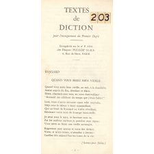 Textes de diction pour l'enseignement du Premier Degré