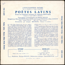 Odes ; Ovide : essais de restitution musicale 