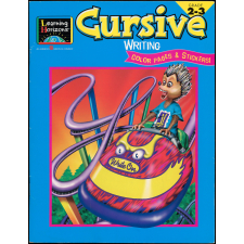 Cursive Writing (color pages & stickers). Grade 2-3.
