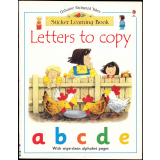 Letters to copy, Sticker Learning Book with wipe-clean alphabet pages.