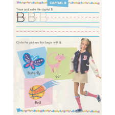 Barbie Practice Printing - Alphabet Book with writing guidelines.