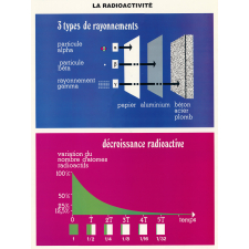 Tableau mural. La radioactivité.