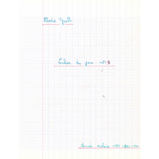 Cahier du jour n°3