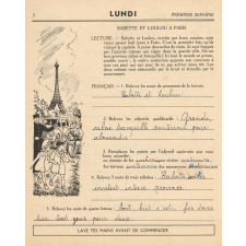Cahier de vacances avec concours, cours élémentaire 1ère année-classe de 10e -7 A 8 ans, N°2, Loulou et Babette