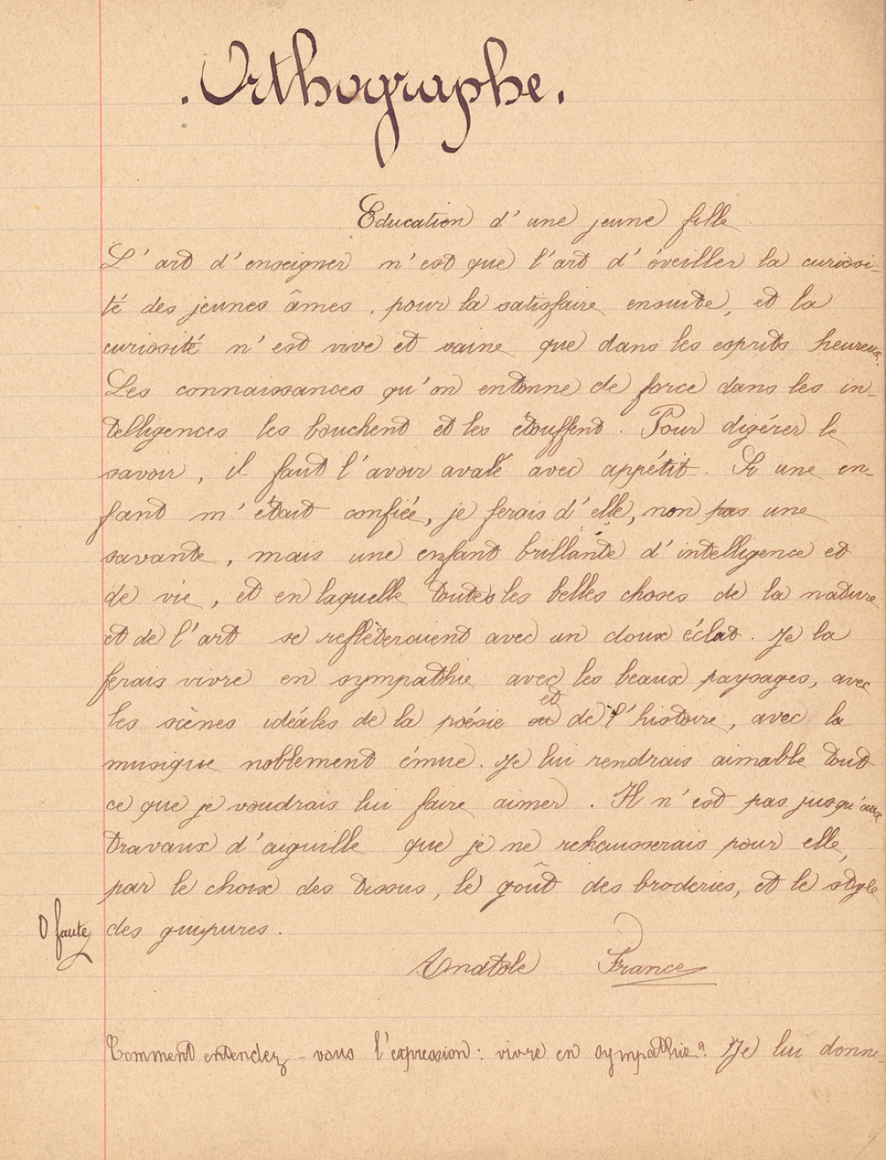 Devoirs de français