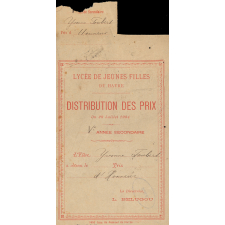 Ex-praemio . Lycée de jeunes filles du Havre.