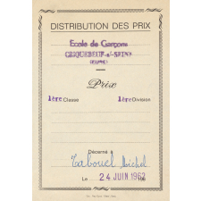 Ex-praemio . Ecole de garçons de Criquebeuf-sur-Seine (Eure).