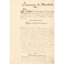 Commune de Martrois. Devis Des travaux de réparations et d'appropriation de la Maison Commune. 22 Juillet 1876.