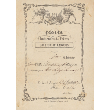 Ex-praemio . Ecoles chrétiennes des frères du Lion-d'Angers.