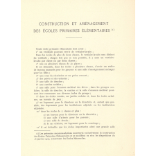 Construction et aménagement des écoles primaires élémentaires.