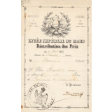 Ex-praemio . Lycée impérial du Mans. Distribution des prix du 9 Août 1855.