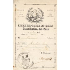 Ex-praemio . Lycée impérial du Mans. Distribution des prix du 9 Août 1855.