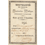 Ex-praemio . Ecole gratuite d'Issoudun.