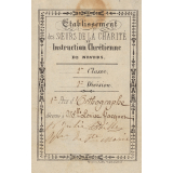 Ex-praemio . Etablissement des Soeurs de la Charité et Instruction chrétienne de Nevers.