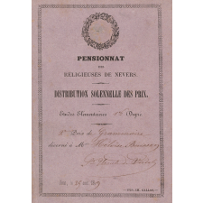 Ex-praemio. Pensionnat des Religieuses de Nevers.
