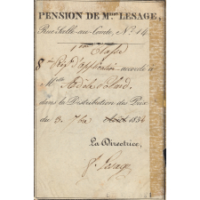 Ex-praemio . Pension de Mme Lesage.