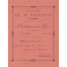 Ex-praemio . Institution de M.Fauchon à Asnières.