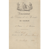 Ex-praemio . Pensionnat des Dames de la Retraite de Saumur.