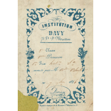 Ex-praemio . Institution Davy 75 Fg Saint-Martin.