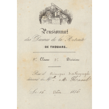 Ex-praemio . Pensionnat des Dames de la Retraite de Thouars.