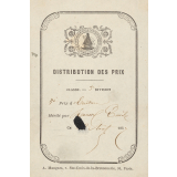 Ex-praemio . Distribution des prix.