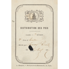 Ex-praemio . Distribution des prix.