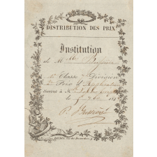 Ex-praemio . Distribution des prix.