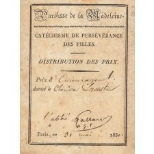 Ex-praemio . Paroisse de la Madeleine.