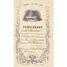 Ex-praemio . Pensionnat de Monsieur Rocourt.