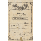 Ex-praemio . Ecoles chrétiennes des Frères du Lion-d'Angers.