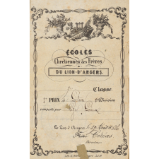 Ex-praemio . Ecoles chrétiennes des Frères du Lion-d'Angers.