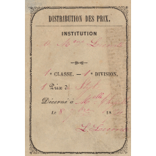 Ex-praemio . Institution de Mme Leconte.