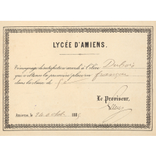 Ex-praemio . Lycée d'Amiens.