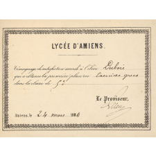 Ex-praemio . Lycée d'Amiens.