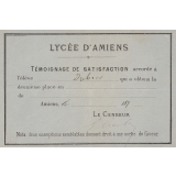Ex-praemio . Lycée d'Amiens.