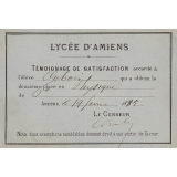 Ex-praemio . Lycée d'Amiens.