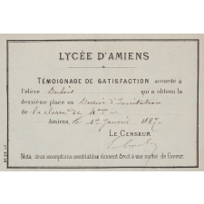 Ex-praemio . Lycée d'Amiens.