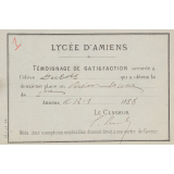Ex-praemio . Lycée d'Amiens.