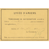 Ex-praemio . Lycée d'Amiens.