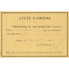 Ex-praemio . Lycée d'Amiens.