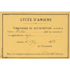 Ex-praemio . Lycée d'Amiens.