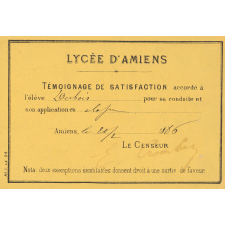 Ex-praemio . Lycée d'Amiens.