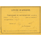 Ex-praemio . Lycée d'Amiens.