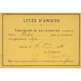 Ex-praemio . Lycée d'Amiens.
