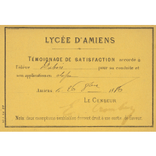 Ex-praemio . Lycée d'Amiens.
