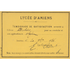 Ex-praemio . Lycée d'Amiens.