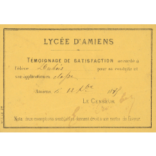 Ex-praemio . Lycée d'Amiens.