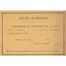 Ex-praemio . Lycée d'Amiens.