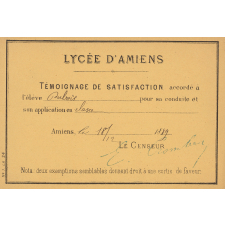 Ex-praemio . Lycée d'Amiens.