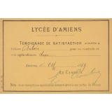 Ex-praemio . Lycée d'Amiens.